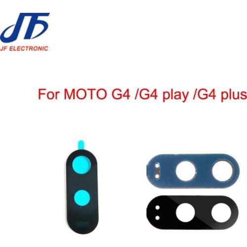 10pcs/lot New Rear Camera Glass Lens For Motorola For Moto g4 G4 plus play Back Camera Real Glass Lens Repair Parts