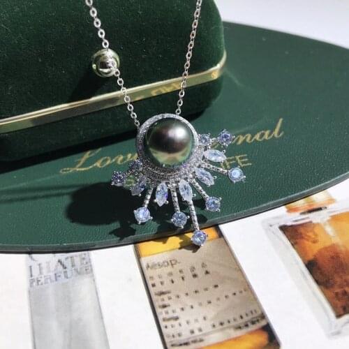 New Style 925 Sterling Silver Pendant Mount Base Settings Mountings Findings Parts for Pearl Crystal Jade Agate Beads Stones