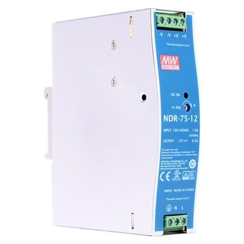 Original Mean Well NDR-75-12 meanwell DC 12V 6.3A 75.6W Single Output Industrial Power Supply