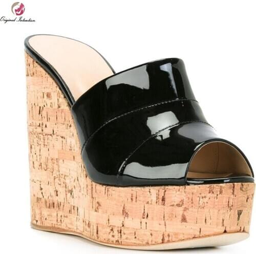 Casual The Beach Party Sandals Women Summer Sexy Female Sandals Wedges Platform Peep Toe Handmade Basic Heels Size 35-46