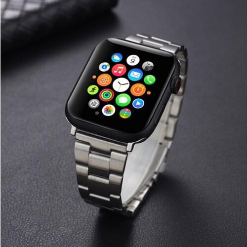 Solid Stainless Steel Band for Apple Watch Upgraded Version Business Replacement Thin Wrist Strap for IWatch SE 6 5 4 3 Bracelet
