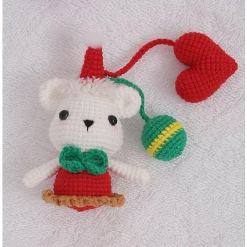 Christmas Rabbits Handmade Gifts for Lover Kids Knitted Accessories DIY Accessory Baby Santa Hare Knitting Toys Gift