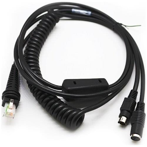 2pcs/1lot 900G 1200 1300G 3M PS2 Keyboard Wedge Coiled Cable for Honeywell 1900G 1200 1300G Compatible Scanner Data Line