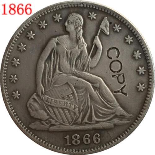 USA 1866 P,S SEATED LIBERTY HALF DOLLAR COPY COINS