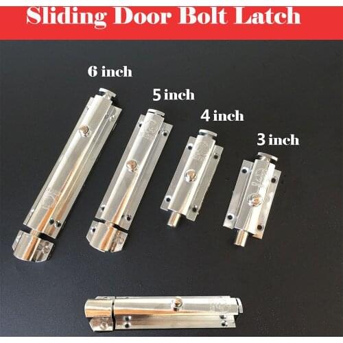 3-6 inch Heavy Duty Solid Zinc Alloy Sliding Door Bolt Dead Lock Gate Catch Bolt Lock Latch