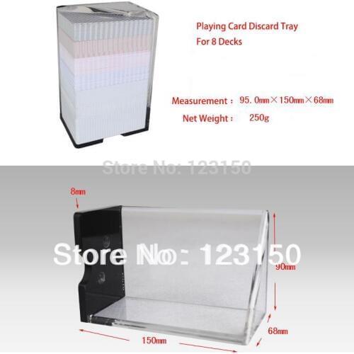 TA-025 8 Deck Playing Card Discard Tray, for Casino games