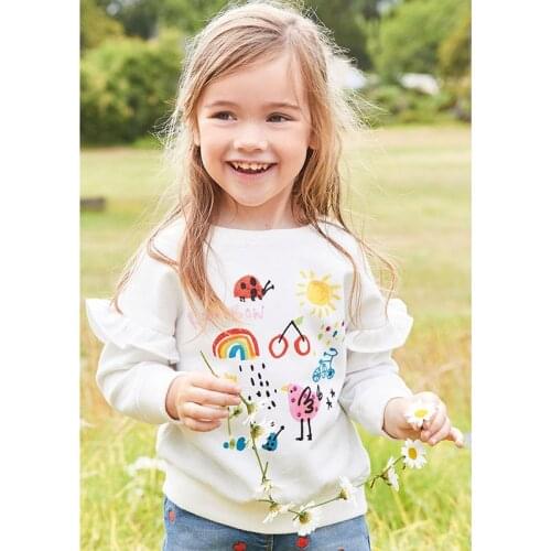 Bebe Girls Tops Fleeces Sweatshirt 100% Terry Cotton Sweater Children t shirt Kids Hoodies Blouses Baby Girl Clothes Dots Flower