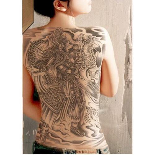 Temporary tattoos dragon darkness 25 designs super large size 48*34cm fake tattoo stickers waterproof full back tattoo black new