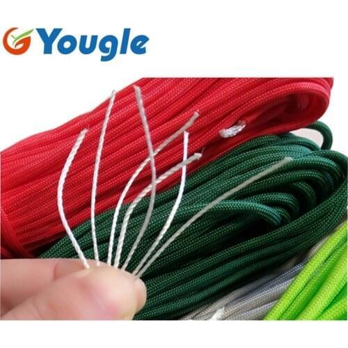 YOUGLE 10 pcs/lot 550 Paracord Parachute Cord Lanyard Rope Mil Spec Type III 7 Strands 100 FT Emergency Rope FREE SHIPPING