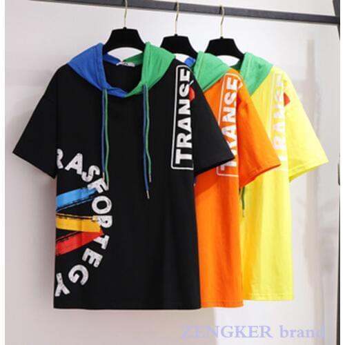 Женские футболки с капюшоном ZENGKER China At AliExpress