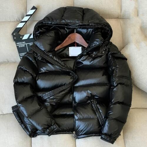 Duck winter mens hooded short coat for men, warm down jacket, doudoune homme