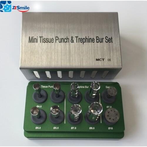 Dental Implant Instrument Mini Tissue Punch & Trephine Bur Set TAT-02