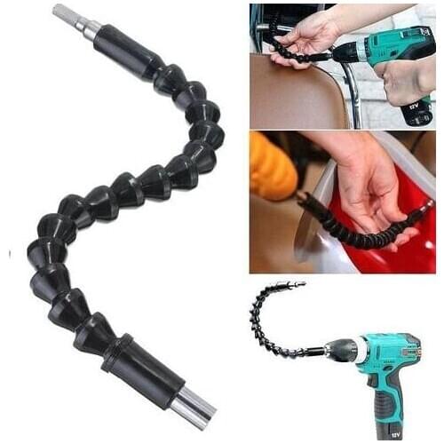 100PCS Car Repair Tools Black 295mm Flexible Shaft Bits Extention Screwdriver Bit Holder Connect Link Drill 1/4" Hex Shank