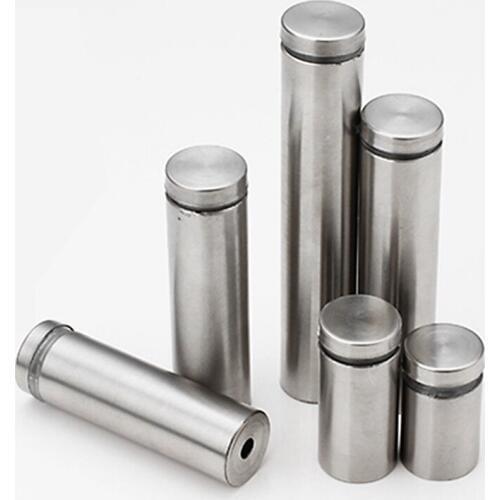 2Pcs 12x25mm Fixed advertising nails Silver Advertisement Nails Glass Standoff Pins Stainless Steel Standoff Pins Screw