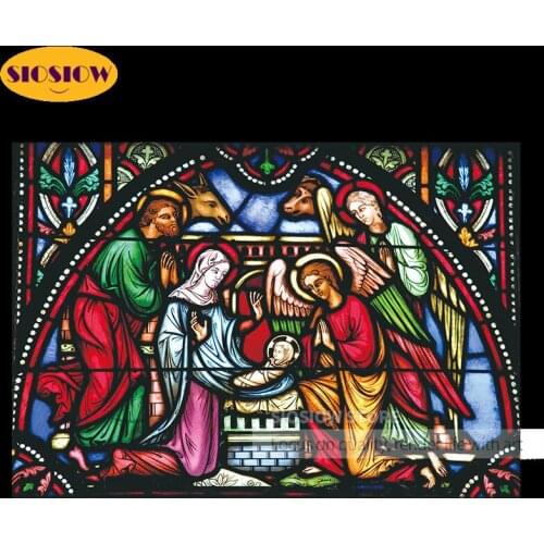5D DIY Religious Icons Diamond Painting Full Drill Square Round Daimond Mosaic Embroidery Art Catholic Church Stained Glass Deco
