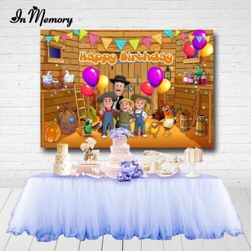 6 Options La Granja De Zenón Backdrops Boys Newborn Baby Shower Birthday Party Photocall Farm Photography Backgrounds Custom