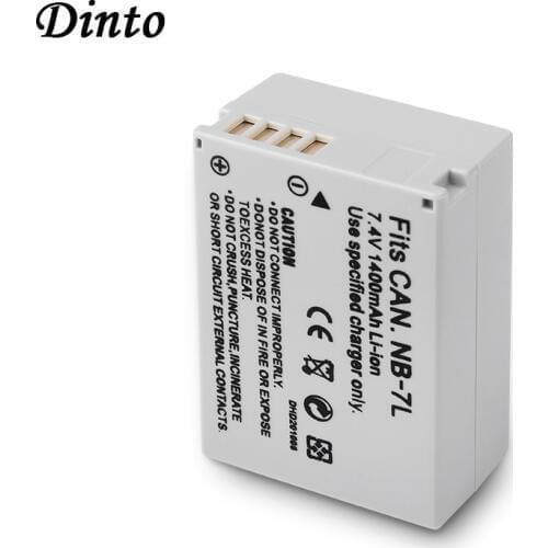 Dinto 1pc NB-7L NB7L NB 7L Battery 7.4V 1400mAh Li-ion Digital Camera Batteries for Canon PowerShot G10 G11 G12 SX30 SX30IS