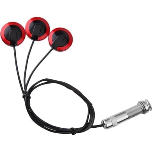 Acoustic Guitar Pickup 3 Transducer System for Acoustic Guitar Bass Ukulele Mandolin Banjo Guitar Ukulele Accessories 300-T3