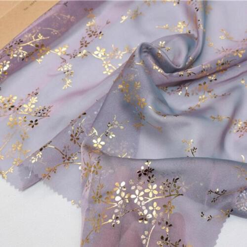 Shiny Cosplay Chiffon Fabric bronzing Thin Soft Flowing Bronzed Magic Color DIY Dress fabric 1 Meter