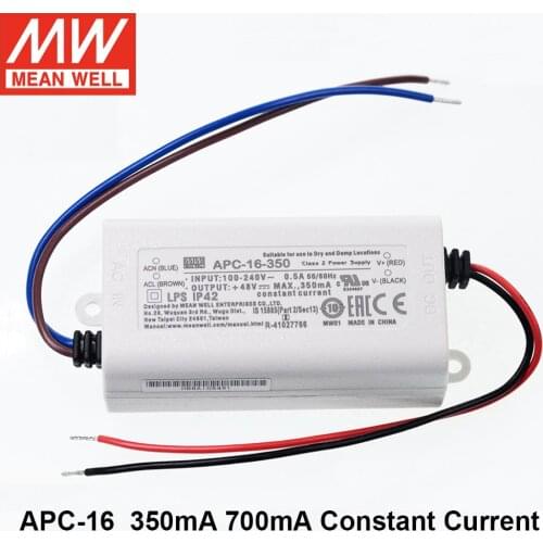MEAN WELL APC-16 16W Single Output Switching Power Supply 350mA 700mA APC-16-700 APC-16-350 Meanwell constant current LED Driver
