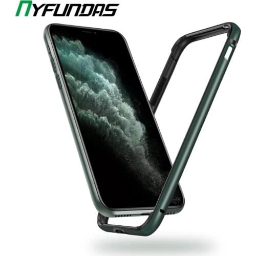Bumper Phone Case For Apple iPhone 11 Pro Max 12 Mini XR XS X 7 8 Plus SE 2020 Metal Protective Green Hard Frame Cover Accessory