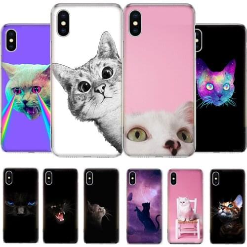Cat Cute Kitten Catling Phone Case For iPhone 11 12 6 6s 7 8 Plus X XS XR Pro Max MINI 5 5s SE Cover Coque soft Silicone TPU