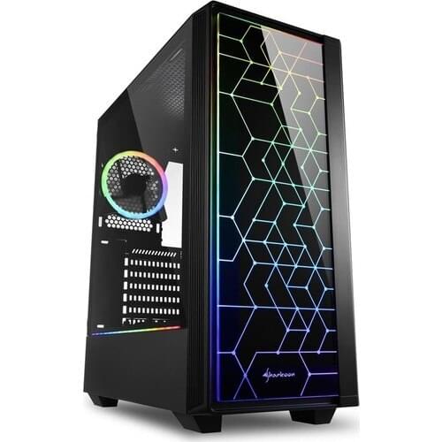 Sharkoon RGB-LIT-100 ATX Midi Tower Case, 2021 NEW, WILD CASE, award winning Design, In Stock, hot sale Computer case