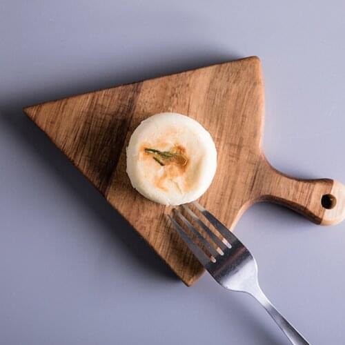 1Pcs Wooden Pizza Tray Bread Cake Cutting Board Household Baking Plate Kitchen Bakeware (Need Buy 6pcs to form a circle)