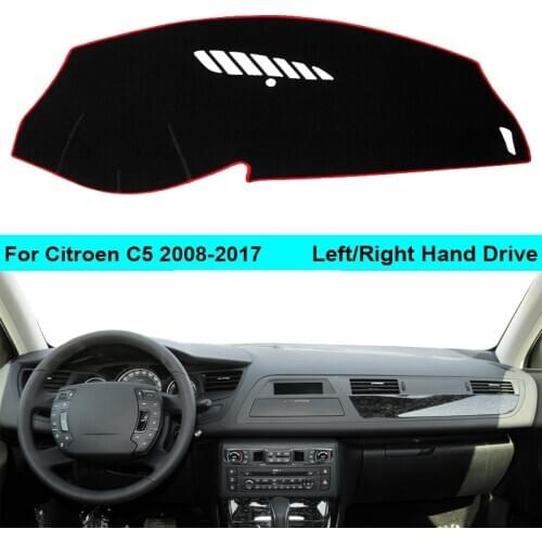 For Citroen C5 2008 - 2017 LHD RHD 2 Layers Car Auto Dashboard Cover Carpet Cape Dashmat Protector Pad Anti-Sun 2016 2015 2014