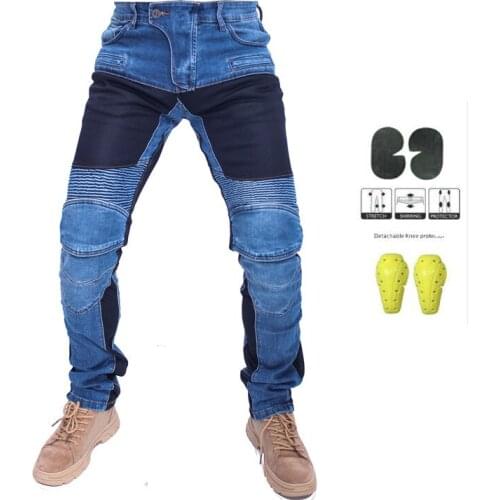 MOTORPOOL UBS06 PK719 Jeans Leisure Motorcycle Mens Off-road Outdoor Jean/cycling Pants With Softer Protect Equipment And Mesh