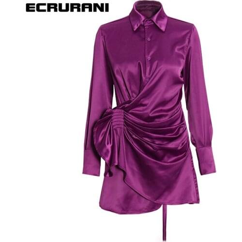 Женские рубашки с рюшами ECRURANI China At AliExpress