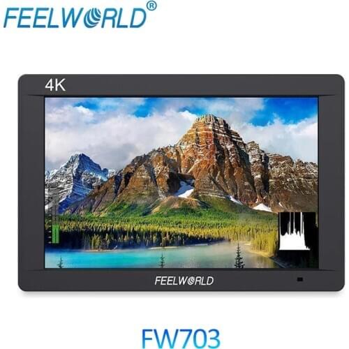 Feelworld FW703 7 Inch 3G-SDI 4K HDMI Input/Output Video Assist Peaking Focus IPS Full HD 1920x1200 DSLR On-Camera Field Monitor