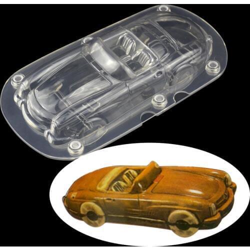 3D Racing Shape Polycarbonate Chocolate Mold with magnet cake decoration baking candy mould bakeware