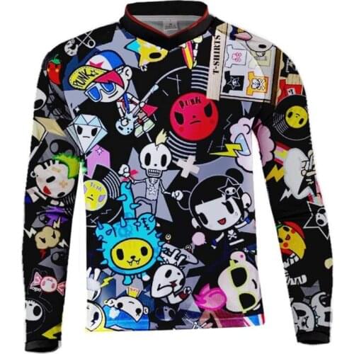 Mens Summer Spring Long Sleeve Cycling Jersey Quick Dry Outdoor Sportswear Clothing MTB Bike Moto Bicycle No Zipper Shirt mx