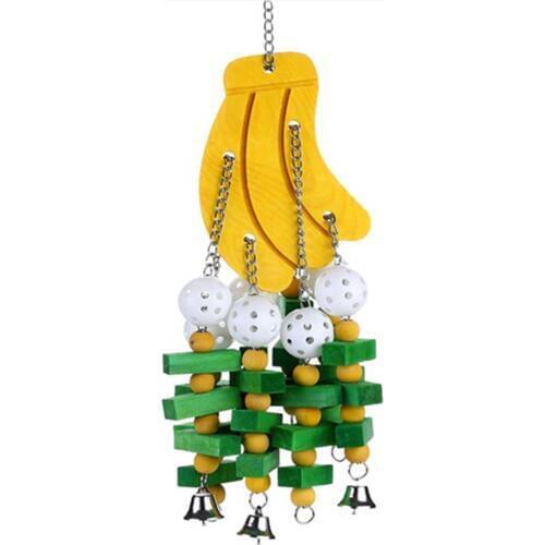 Bird Block Toys with Bells for Medium Parrots and Birds African Grey and Cockatoos