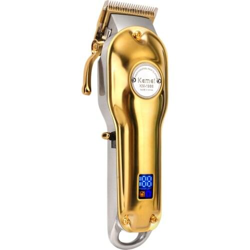 Kemei KM-1986 Series Hair Charging Inserting Dual-purpose Oil-head Electric Clippers Fine-tuning Digital Display Hair Design