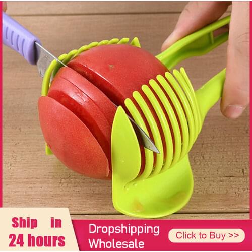 VOGVIGO Handheld Kitchenware Tomato Slicer Bread Clip Fruit and Vegetable Cut Potato Apple Creative Gadget Kitchen Accessories