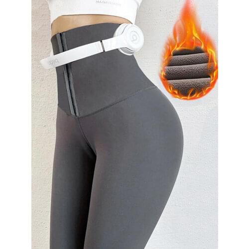 CHRLEISURE Warm Plus Size Winter High Waist Plush Leggings For Women Girls Push Up Warm Thin/Thick Skinny Leggings 3 Styles