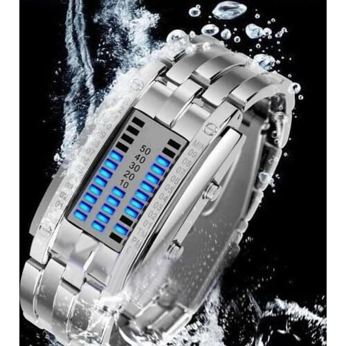 Fashion Couple Watch Men Women Luxury Watch Lovers Stainless Steel Clock LED Date Bracelet Watch Wristwatch Sport Watches 2021
