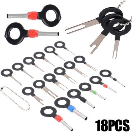 New Arrival 18Pcs Automotive Plug Terminal Remove Tool Set Key Pin Car Electrical Wire Crimp Connector Extractor Kit Accessories