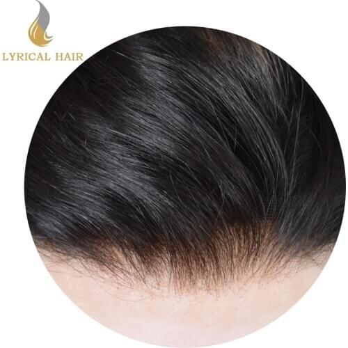 Full French Lace Mens Toupee All Lace Natural Human Hair Replacements Hairpieces Bleached Invisble Hairline Systems 120% Density