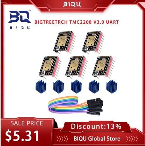 BIQU BIGTREETECH TMC2208 V3.0 UART MKS Stepper Motor StepStick Mute Driver Vs TMC2100 For 3d Printer Control Board SKR PRO /V1.3