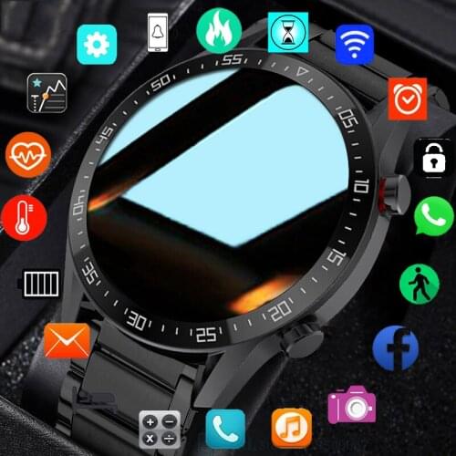 Dial Call Smart Watch Men Full Touch Smartwatch Heart Rate Monitor Sport Fitness Tracker Smart Clock For Android IOS Smart-Watch