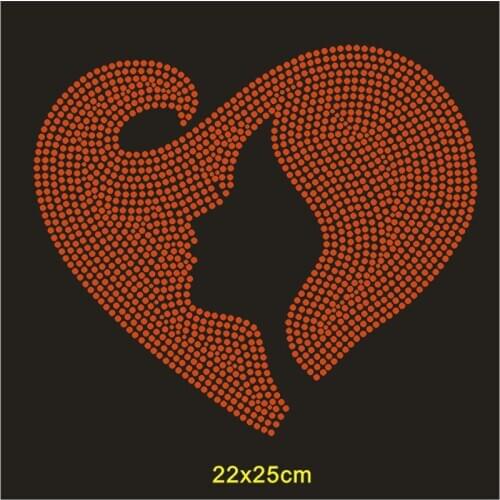 Rhinestone Iron On Heat Transfers Design Garment Rhinestones Hotfix Stickers For Clothes 10Pcs Thermal Patches Motif Rhinestones