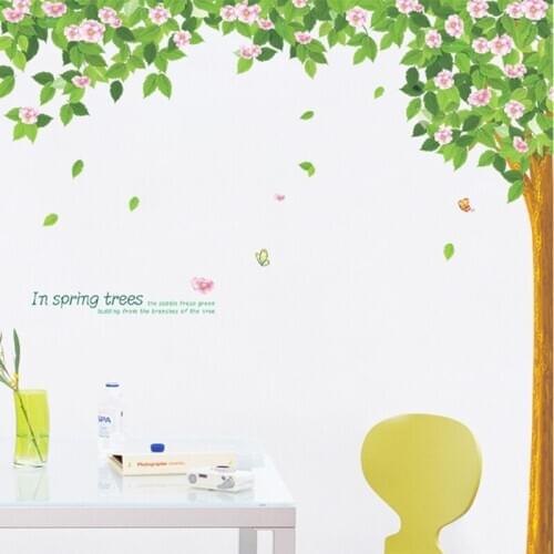 In spring trees butterfly wall art stickers for living room kids room home decorative decals diy removable pvc mural