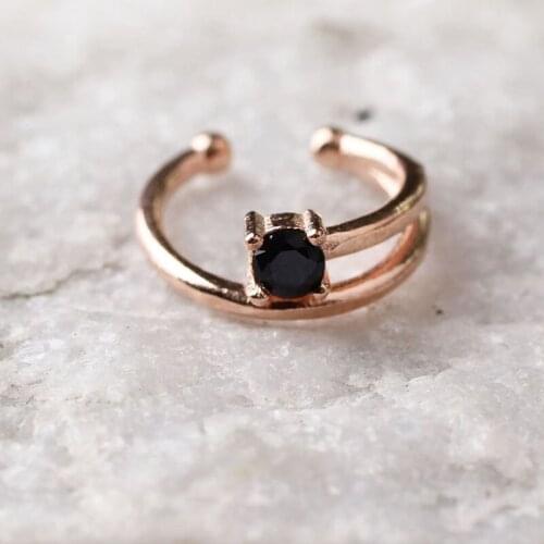 Women Handmade Rose Gold Circle Diamond Zircon Earring, Handmade 925Silver Woman Zircon Earring,Zircon Women Earring