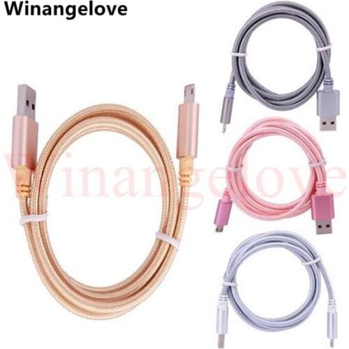 1m Aluminum Braided USB C Type C Micro V8 5pin Data charger cable for Nokia N1 for LETV 1 Tablet for Macbook