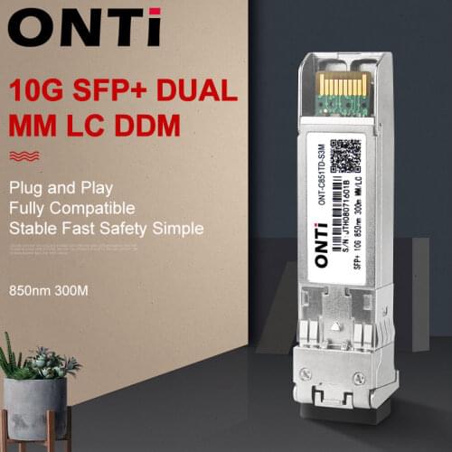10Gb SFP Module Multimode 300m MM Duplex SFP+ Transceiver LC Optical Connector SFP-10G-SR Compatible with Cisco Mikrotik Switch