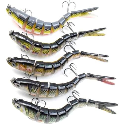 3Pcs Wobblers Fishing Lures Multi-section Hard Bait Plastic Jig Perch Carp Fishing tackle Lure