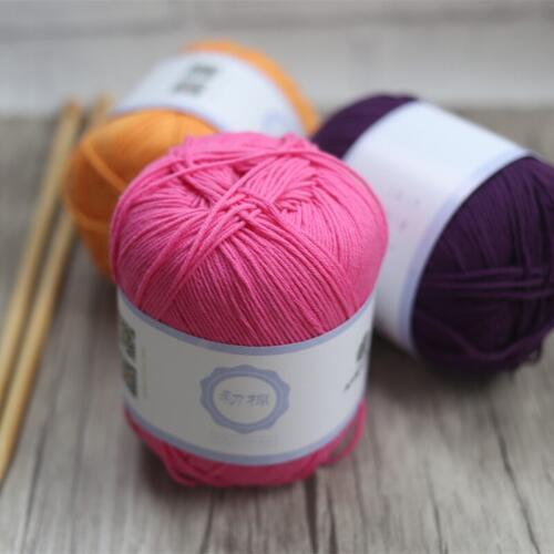 300g(50*6pcs) 100% Cotton Baby Yarn For Knitting Baby Sweaters Shoes Trousers Hats Yarn B
